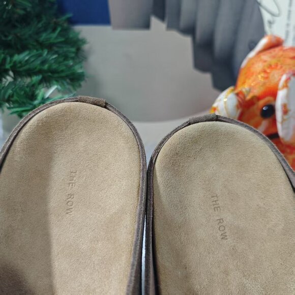 The Row Tan Suede Slippers Minimalist Design - Picture 5 of 6